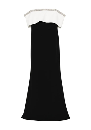 Roland Mouret off-shoulder embroidered dress - MONOCHROME