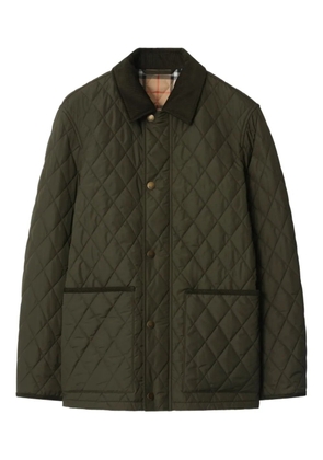 Burberry quilted corduroy-collar jacket - Green