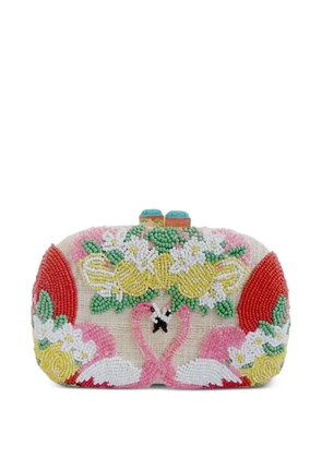 SERPUI Mia Flamingo clutch bag - Neutrals