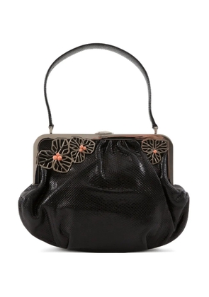 Cartier 2000s floral-appliqué handbag - Black