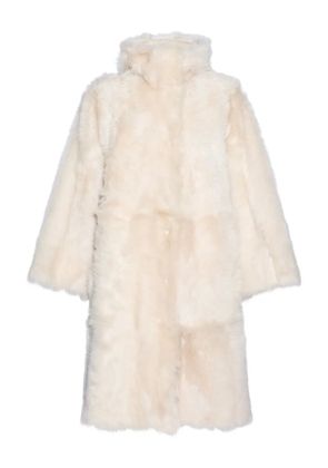 Yves Salomon Long Toscana coat - White