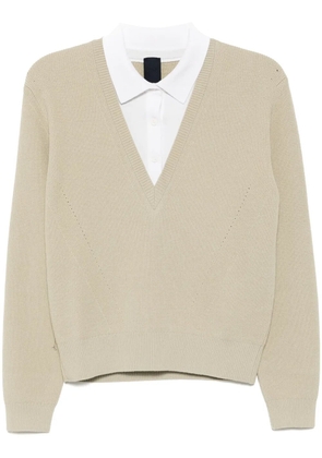 Juun.J patchwork design jumper - Neutrals