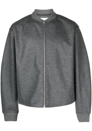 Jil Sander zip-up wool bomber jacket - Grey