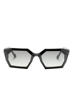 Yohji Yamamoto geometric-frame sunglasses - Black