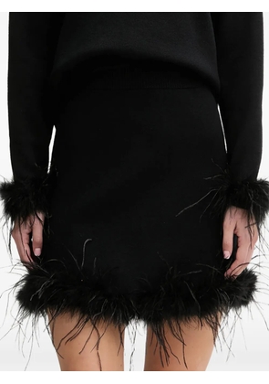 NEVER FULLY DRESSED feather trim skirt - Black