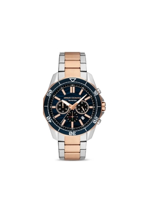 Armani Exchange logo-detail 44mm watch - Blue