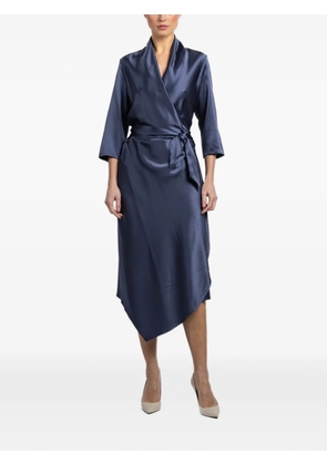 Peter Cohen New Victor tie-waist wrap midi dress - Blue