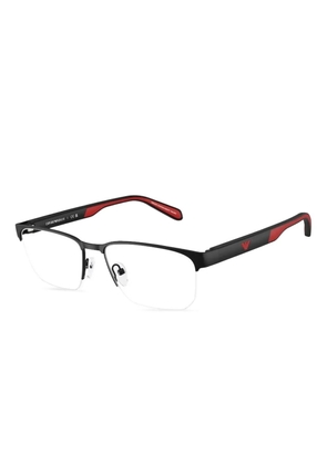 Emporio Armani rectangle-frame glasses - Black
