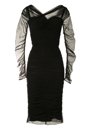 Dolce & Gabbana draped midi dress - Black