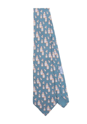Hermès Pre-Owned 2000s printed tie - Blue