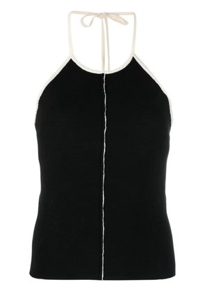 Sunnei halterneck knitted top - Black