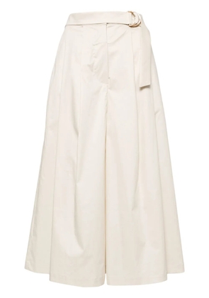 Fedeli cropped wide-leg trousers - Neutrals