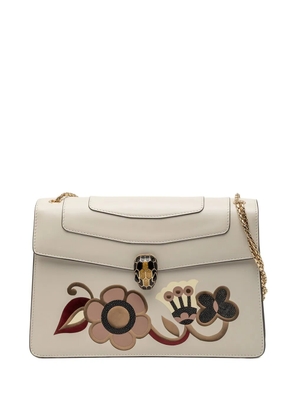 Bvlgari Pre-Owned 2021-2025 Medium Calfskin Floral Serpenti Forever shoulder bag - Brown