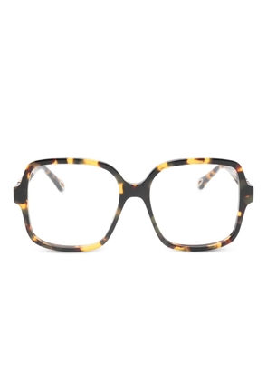 Chloé Eyewear geometric frame glasses - Brown