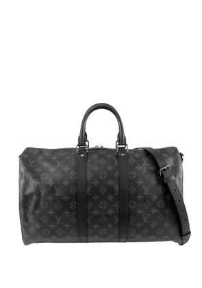 Louis Vuitton Pre-Owned 2017 Monogram Eclipse Keepall Bandouliere 45 travel bag - Black