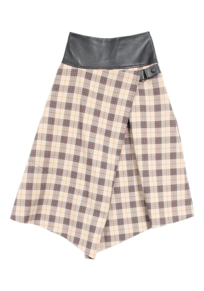 Louis Vuitton Pre-Owned 2010s checked wool-blend skirt - Neutrals