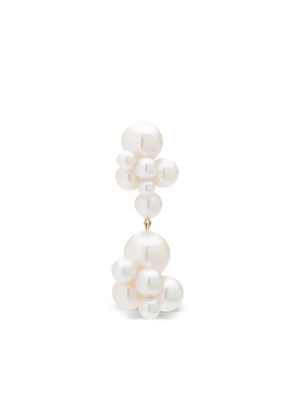 Sophie Bille Brahe 14K yellow gold Bisous Double pearl earring - Neutrals
