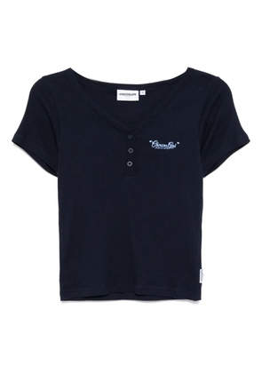 CHOCOOLATE logo-embroidered T-shirt - Blue