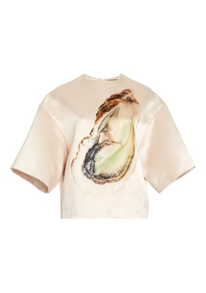 A.W.A.K.E. Mode oyster-print blouses - Neutrals