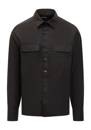 TOM FORD military-pocket shirt - Black