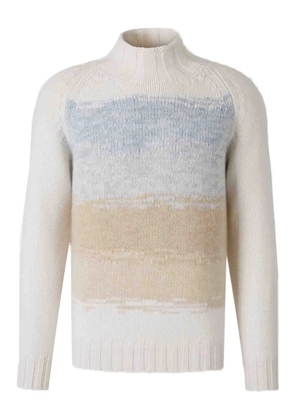 Fedeli turtleneck ribbed sweater - White