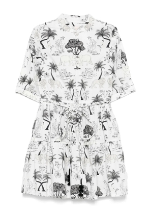 Verandah graphic-print mini dress - White