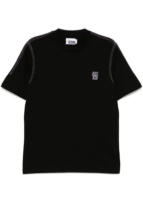 izzue logo-embroidered T-shirt - Black