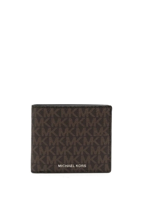 Michael Michael Kors logo-print bi-fold wallet - Brown