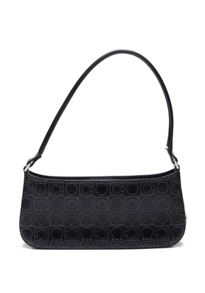 Ferragamo Pre-Owned 2000-2010s Gancini-embossed shoulder bag - Black