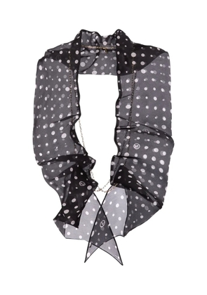 Giorgio Armani polka dot scarf - Black