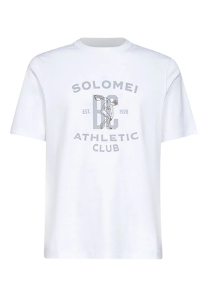 Brunello Cucinelli athletic club-print T-shirt - WHITE
