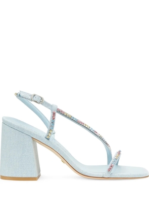 Stuart Weitzman 85mm Soiree Crystal heeled sandals - Blue