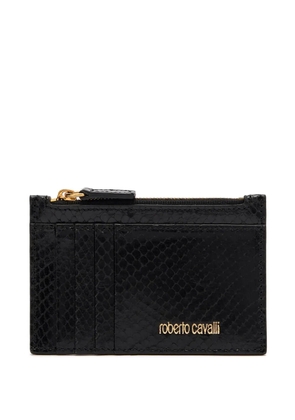 Roberto Cavalli leather card holder - Black