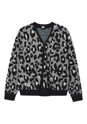 FINGERCROXX leopard-print button cardigan - Grey