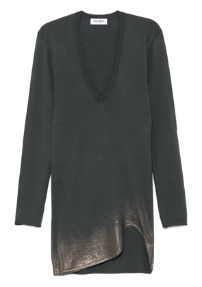 The Attico lurex-detail mini dress - Grey