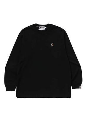 A BATHING APE® long-sleeve logo-patch sweater - Black