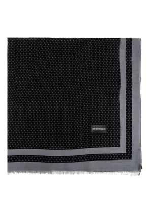 Emporio Armani polka-dot scarf - Black