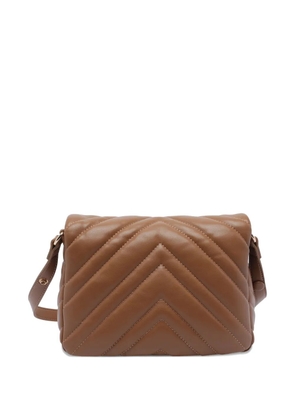 LIU JO quilted-chevron shoulder bag - Brown