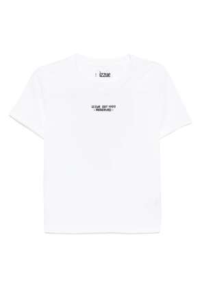 izzue logo-embroidered T-shirt - White