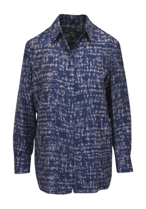 Kiton abstract-print shirt - Blue