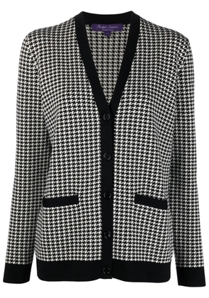 Ralph Lauren Collection houndstooth single-breasted cardigan - White