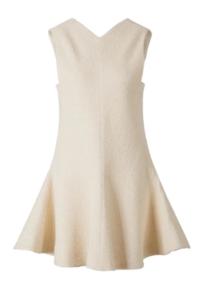 KHAITE V-back flared skater dress - Neutrals