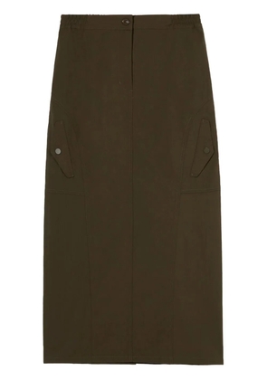 b+ab high-waisted cargo midi skirt - Green