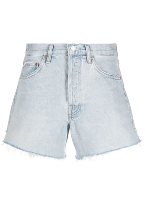 AGOLDE frayed-edge denim shorts - Blue