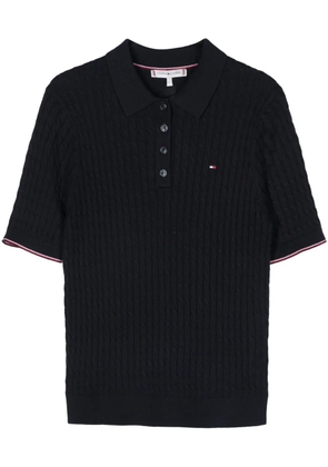 Tommy Hilfiger logo-embroidered knitted top - Blue
