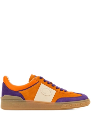 Valentino Garavani Upvillage Crosta suede-leather sneakers - Orange