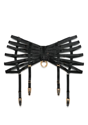 Bordelle ring-detail suspender - Black