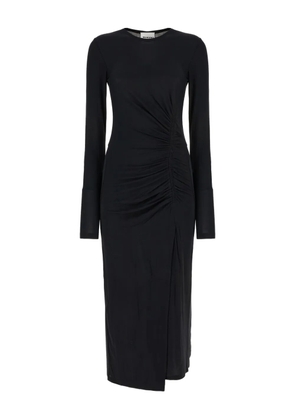 MARANT ÉTOILE gathered long-sleeve midi dress - Black