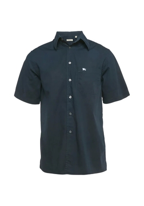 Burberry Pre-Owned logo-embroidered shirt - Blue