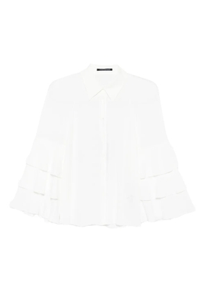 Luisa Cerano ruffled-sleeve blouse - White